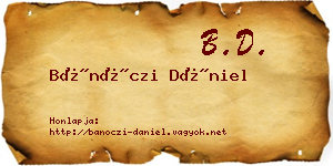 Bánóczi Dániel névjegykártya